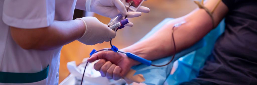 Person donating blood